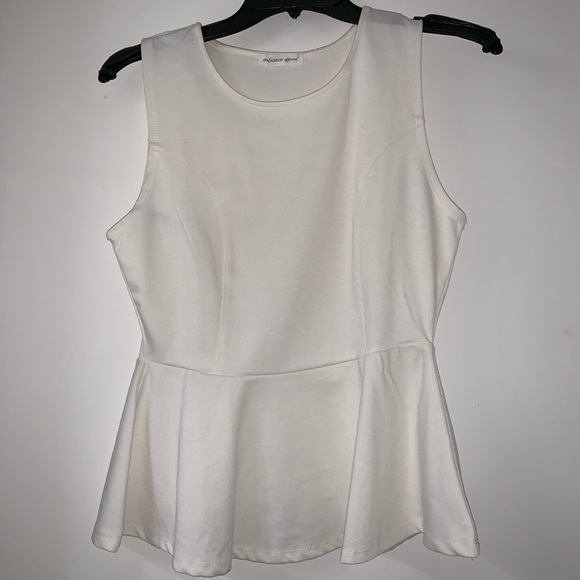 Tops - White Peplum Top NWOT